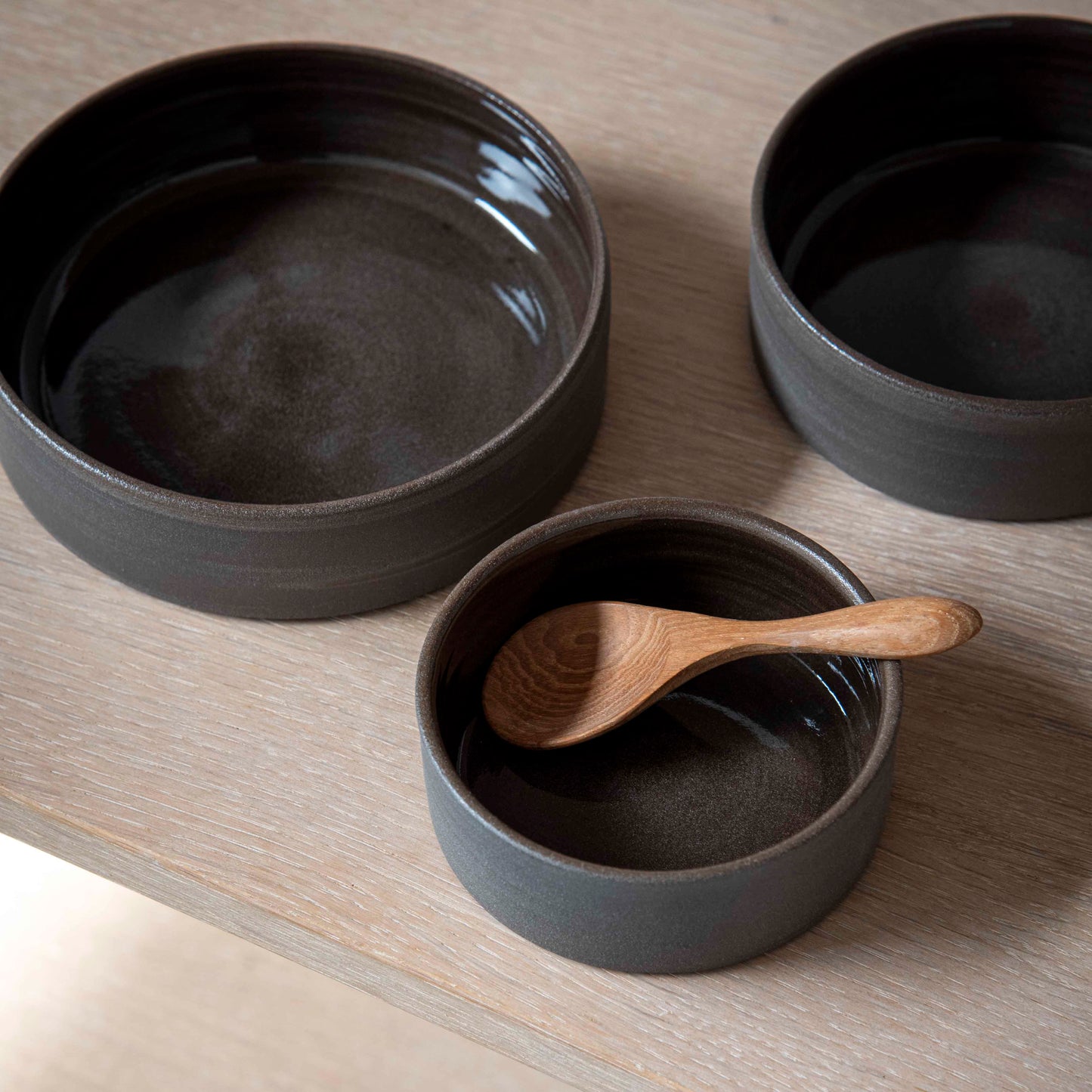 DARK GREY TAPAS SET - Set of 3