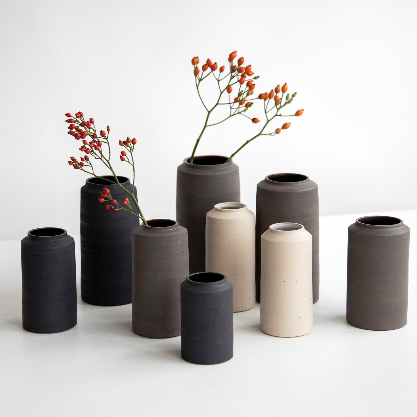 VASE BLACK L
