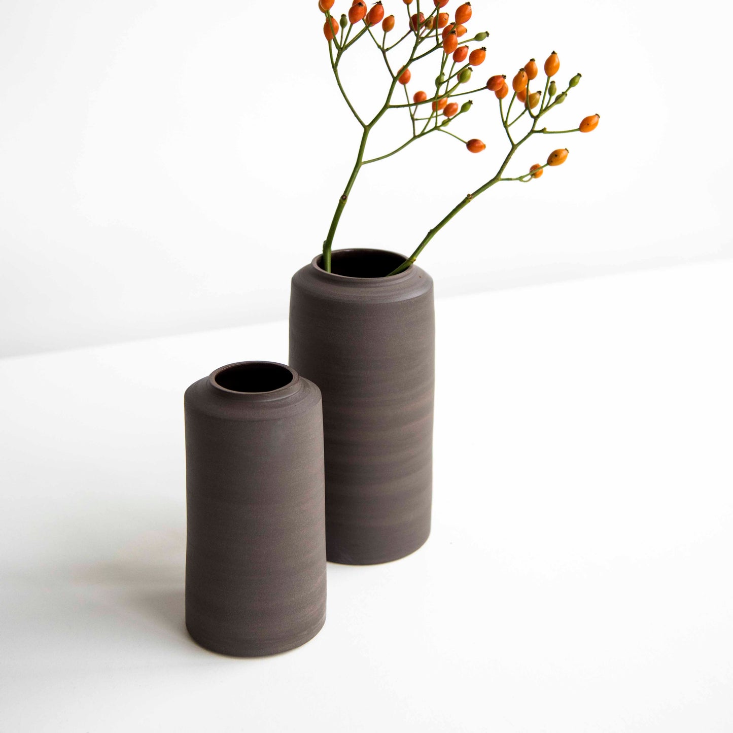 VASE DARK GREY L