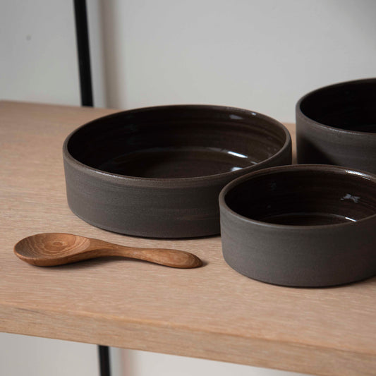 DARK GREY TAPAS SET - Set of 3