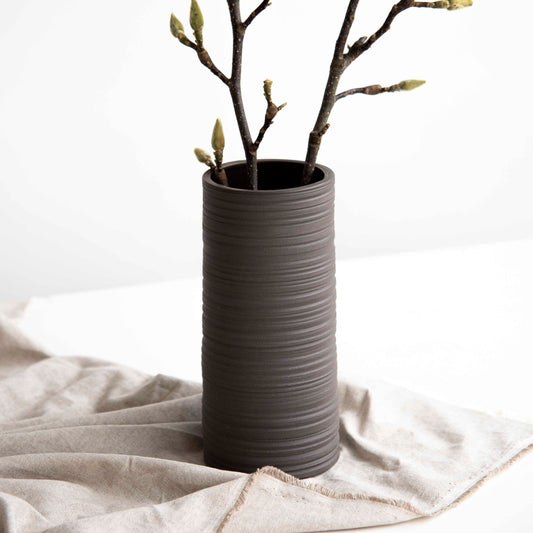 TEXTURE VASE DARK L