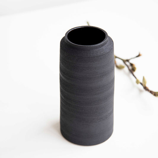 VASE BLACK L