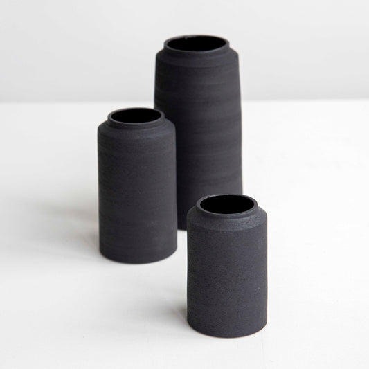 VASE BLACK L