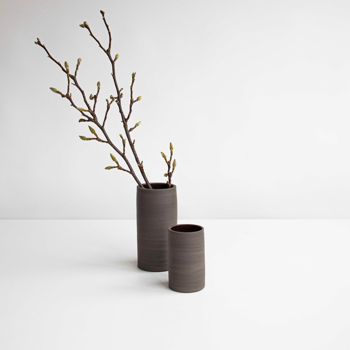 VASE DARK GREY - set of 2