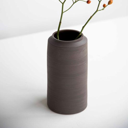 VASE DARK GREY L