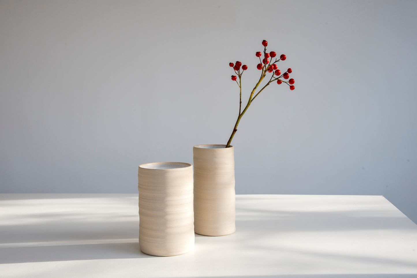 VASE WHITE - set of 2