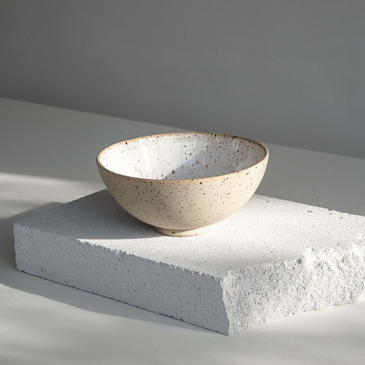BREAKFAST BOWL SPECKLED WHITE