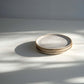 PLATE SPECKLED WHITE medium