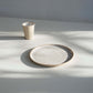 PLATE SPECKLED WHITE medium