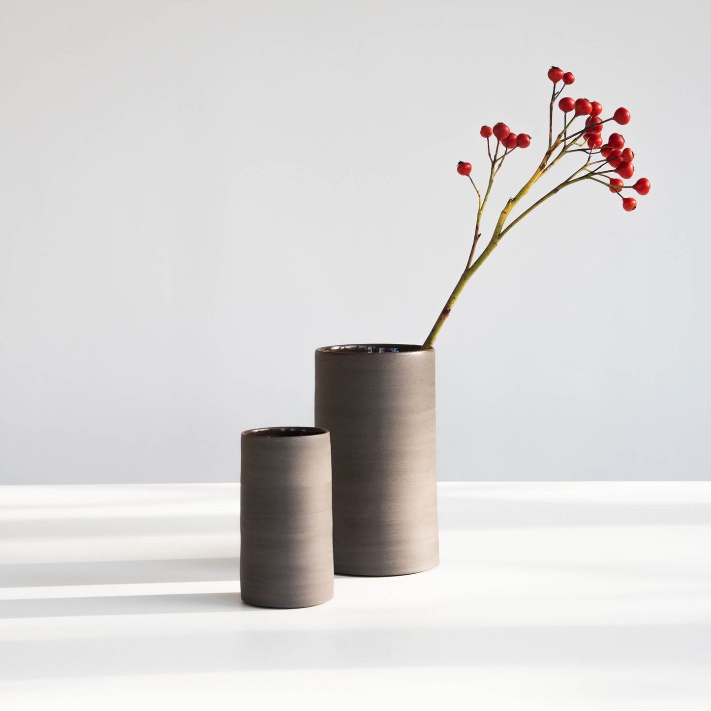 VASE DARK GRAY - set of 2